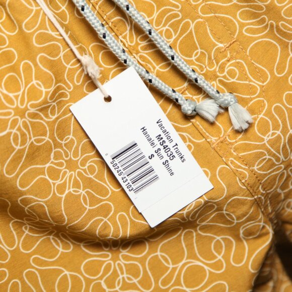 Mollusk Mustard Vacation Trunks Hanalei Sun Shine Men's Size S NWT - Picture 8 of 10